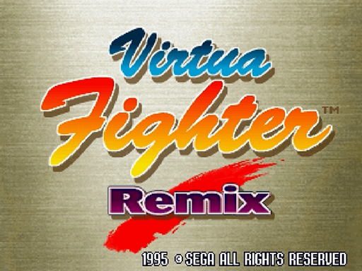 Virtua Fighter Remix title screen for Sega Saturn
